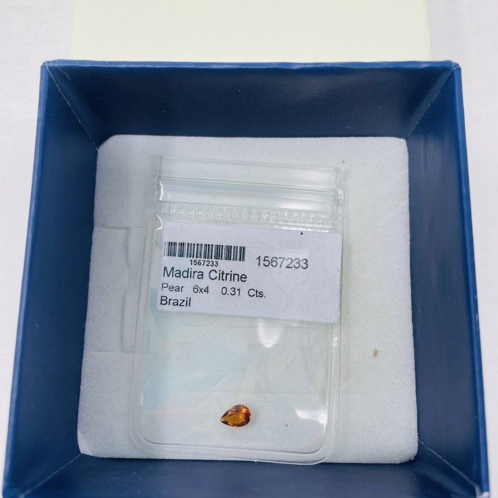 Shop LC Santa Ana Madeira Citrine Pear Loose Gemstone for Jewelry Making 5206